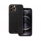 Apple iPhone 12 Pro Max Coque LEATHER Case Kickstand Noir