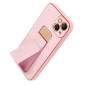 Apple iPhone 13 Coque LEATHER Case Kickstand Rose
