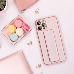 Apple iPhone 13 Pro Coque LEATHER Case Kickstand Rose