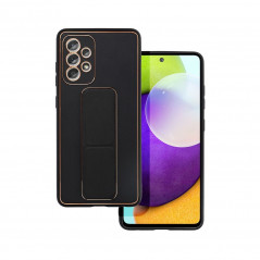 Samsung Galaxy A52 LTE Coque LEATHER Case Kickstand Noir
