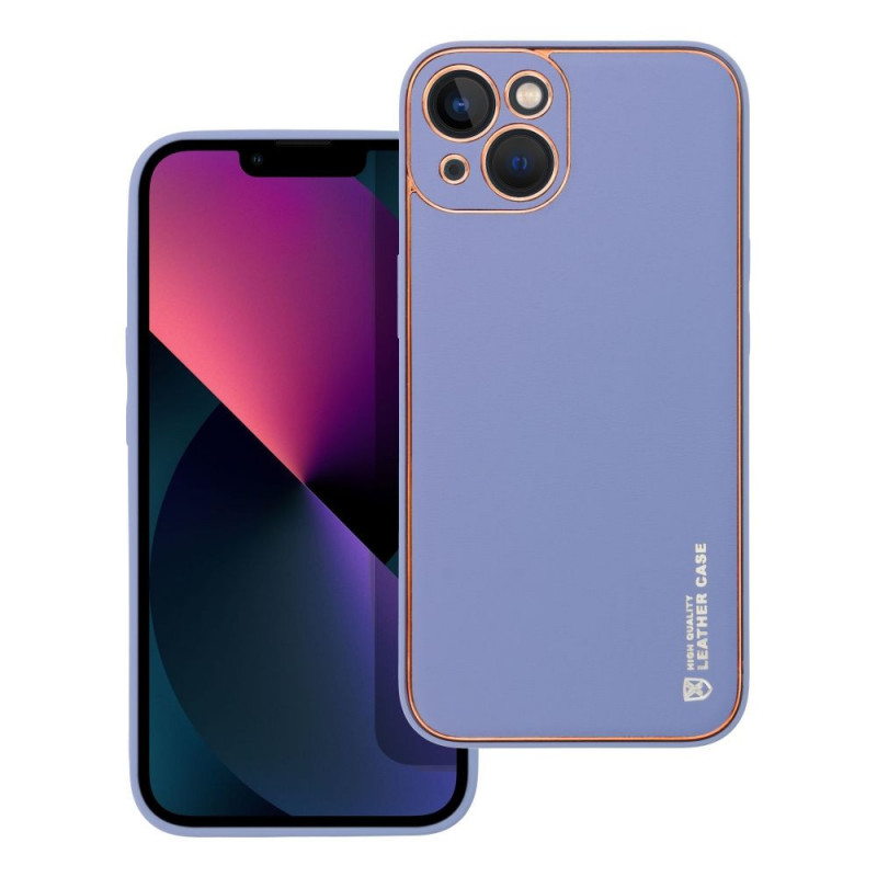Apple iPhone 13 Coque Leather Bleu