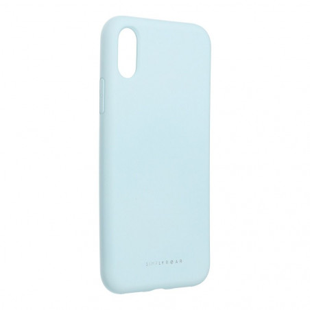 Apple iPhone XS Coque Roar Space Monochromatique, Élégant  Bleu ciel