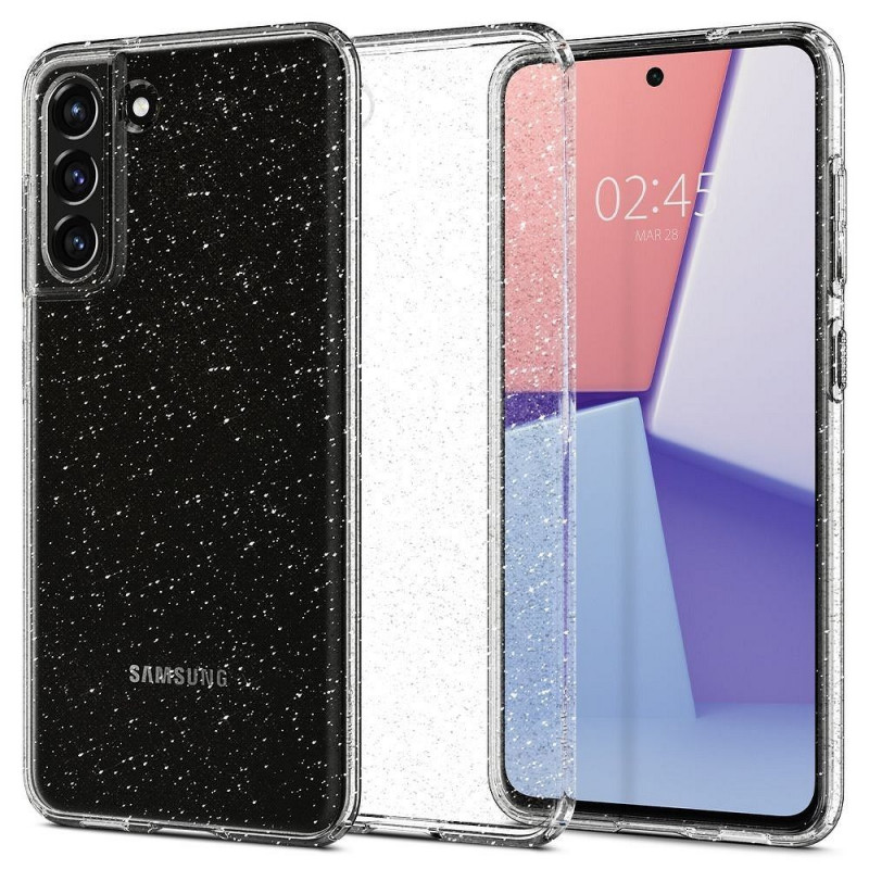Samsung Galaxy S21 FE 5G Coque Spigen Liquid Crystal Clair comme du cristal  Cristal scintillant
