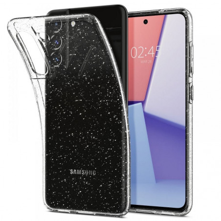 Samsung Galaxy S21 FE 5G Coque Spigen Liquid Crystal Clair comme du cristal  Cristal scintillant