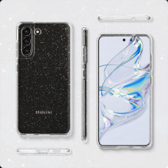 Samsung Galaxy S21 FE 5G Coque Spigen Liquid Crystal Clair comme du cristal  Cristal scintillant