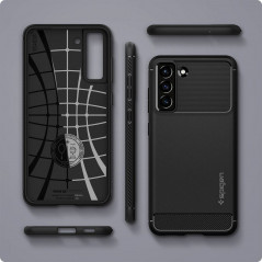 Samsung Galaxy S21 FE 5G Coque Spigen Armor Fibre de carbone, Élégant  Noir