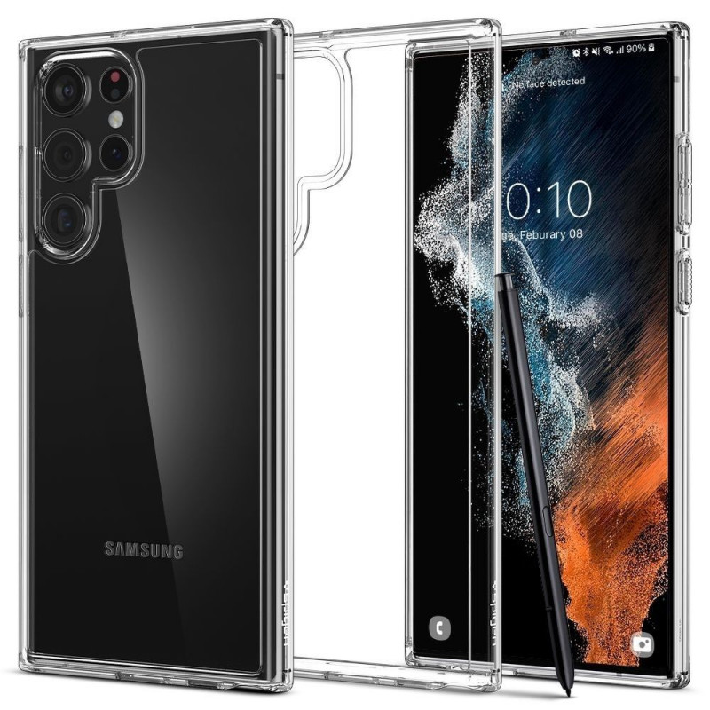 Samsung Galaxy S22 Ultra Coque Spigen Ultra Hybrid Clair comme du cristal  Transparent