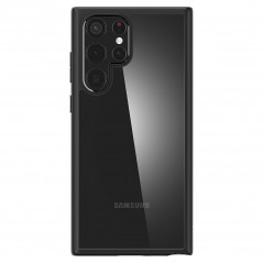 Samsung Galaxy S22 Ultra Coque Spigen Ultra Hybrid Clair comme du cristal  Noir mat