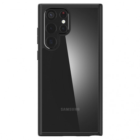 Samsung Galaxy S22 Ultra Coque Spigen Ultra Hybrid Clair comme du cristal  Noir mat