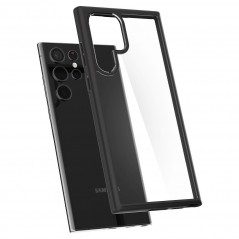 Samsung Galaxy S22 Ultra Coque Spigen Ultra Hybrid Clair comme du cristal  Noir mat