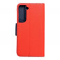 Samsung Galaxy S22 Portefeuilles Fancy Book Rouge / Marine