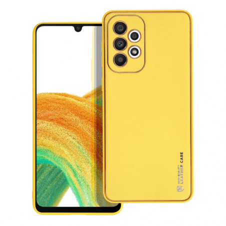 Samsung Galaxy A33 Coque Leather Jaune