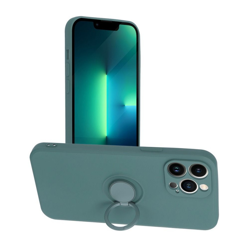 Apple iPhone 13 Pro Max Coque Silicone ring Vert