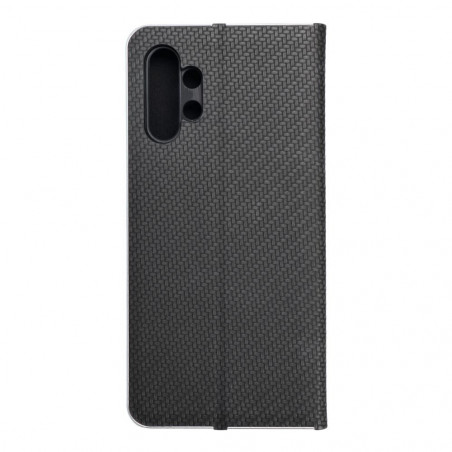 Samsung Galaxy A13 LTE Portefeuilles LUNA Book Carbon Fibre de carbone, Élégant  Noir