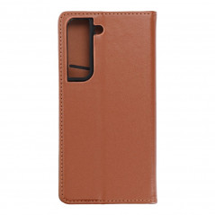 Samsung Galaxy S22 Portefeuilles Leather case SMART PRO Élégant  Brun