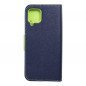 Samsung Galaxy M22 Portefeuilles Fancy Book Marine / Citron vert