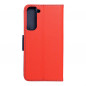 Samsung Galaxy S22 Plus Portefeuilles Fancy Book Rouge / Marine