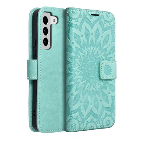 Samsung Galaxy S22 Portefeuilles MEZZO Book Mandala  Vert