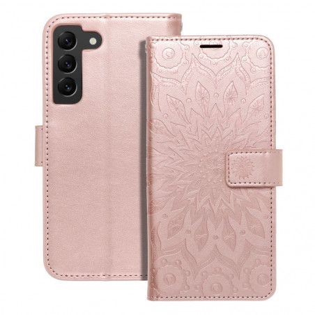 Samsung Galaxy S22 Portefeuilles MEZZO Book Mandala  Or rose