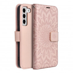 Samsung Galaxy S22 Portefeuilles MEZZO Book Mandala  Or rose