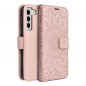 Samsung Galaxy S22 Portefeuilles MEZZO Book Mandala  Or rose