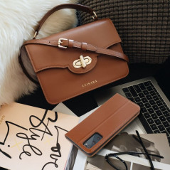 XIAOMI Poco M4 Pro 5G Portefeuilles Leather case SMART PRO Élégant  Brun