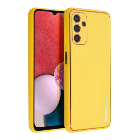 Samsung Galaxy A13 LTE Coque Leather Jaune
