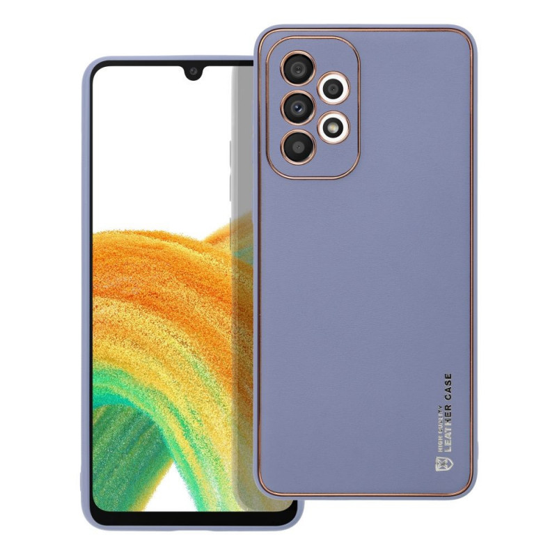 Samsung Galaxy A33 Coque Leather Bleu