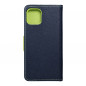 Motorola Edge Portefeuilles Fancy Book Marine / Citron vert