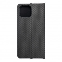 XIAOMI Mi 11 Lite Portefeuilles LUNA Book Carbon Fibre de carbone, Élégant  Noir