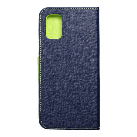 Samsung Galaxy M51 Portefeuilles Fancy Book Marine / Citron vert
