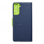 Samsung Galaxy S21 Plus 5G Portefeuilles Fancy Book Marine / Citron vert