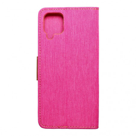 Samsung Galaxy A12 Portefeuilles Canvas Book Rose