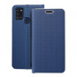 Samsung Galaxy A21s Portefeuilles LUNA Book Carbon Fibre de carbone, Élégant  Bleu