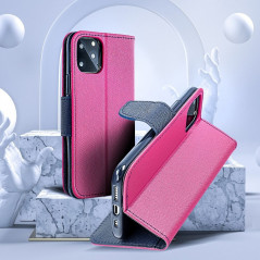 Apple iPhone SE 2020 Portefeuilles Fancy Book Rose / Marine