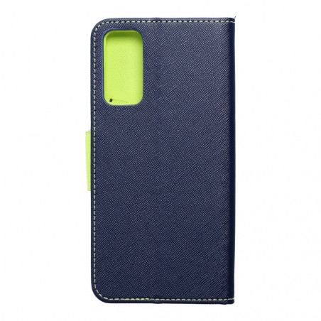 Samsung Galaxy S20 FE 5G Portefeuilles Fancy Book Marine / Citron vert