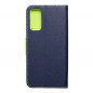 Samsung Galaxy S20 FE 5G Portefeuilles Fancy Book Marine / Citron vert