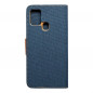 Samsung Galaxy A21s Portefeuilles Canvas Book Bleu marine