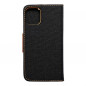 Apple iPhone 12 mini Portefeuilles Canvas Book Noir