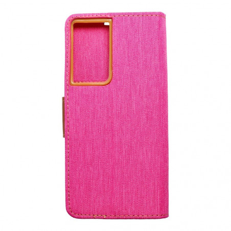 Samsung Galaxy S21 Ultra 5G Portefeuilles Canvas Book Rose