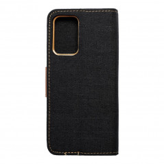 Samsung Galaxy A52s 5G Portefeuilles Canvas Book Noir