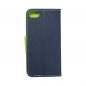 Apple iPhone SE 2020 Portefeuilles Fancy Book Marine / Citron vert