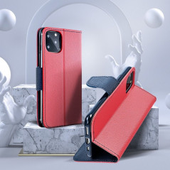 Apple iPhone SE 2020 Portefeuilles Fancy Book Rouge / Marine