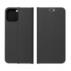 Samsung Galaxy A41 Portefeuilles LUNA Book Carbon Fibre de carbone, Élégant  Noir