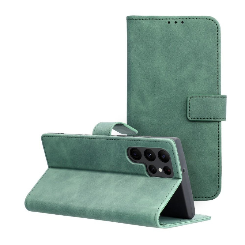 Samsung Galaxy S22 Ultra Portefeuilles TENDER Book Vert