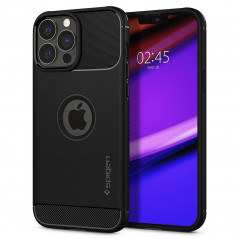 Apple iPhone 13 Pro Max Coque Spigen Armor Fibre de carbone, Élégant  Noir