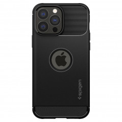 Apple iPhone 13 Pro Max Coque Spigen Armor Fibre de carbone, Élégant  Noir