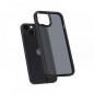 Apple iPhone 13 Coque Spigen Ultra Hybrid Clair comme du cristal  Noir givré mat