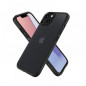 Apple iPhone 13 Coque Spigen Ultra Hybrid Clair comme du cristal  Noir givré mat