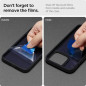 Apple iPhone 13 Coque Spigen Ultra Hybrid Clair comme du cristal  Noir givré mat
